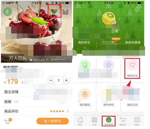 天天果园APP添加关注的简单操作