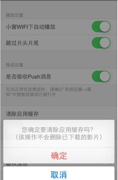 搜狐视频APP清除视频缓存的图文操作