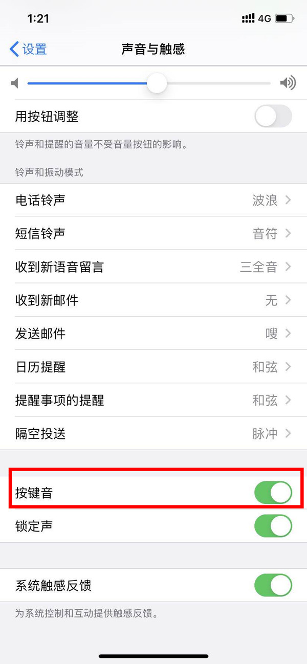 苹果关闭电话按键音的方法步骤